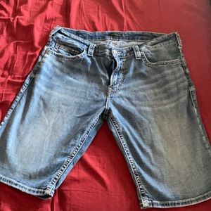 Silver jeans shorts